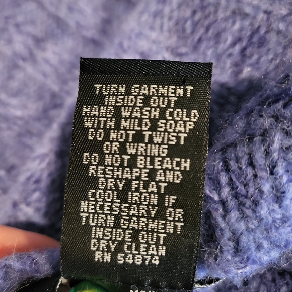 The Limited Vintage Purple Ribbed Knit Cardigan - Size L - Picture 5 of 10